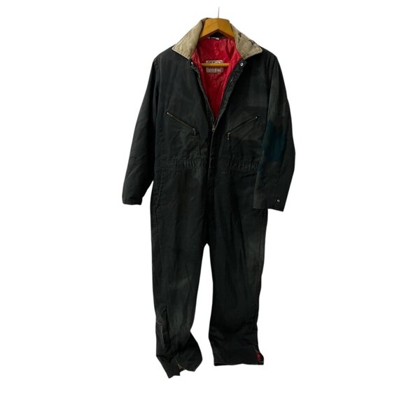 Walls Blizzard-Pruf Insulated Thrashed  Coveralls‎ Corduroy Collar USA Made M - Picture 4 of 9